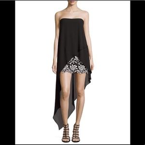 NWT BCBGMaxAzria Krystin Asymmetrical sheer dress